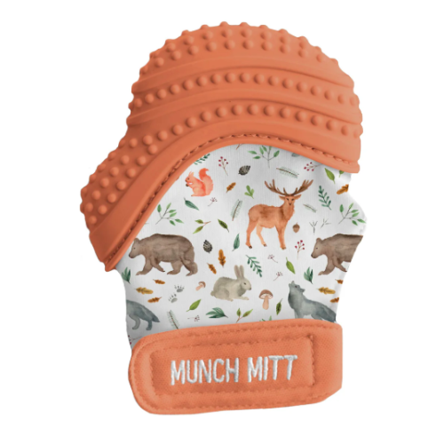 Malarkey Kids - Munch Mitt - Mitaine de dentition pour bébé - Animaux de la forêt